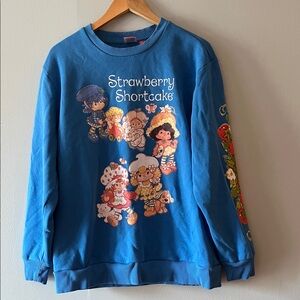 Strawberry Shortcake Blue Graphic Crewneck Sweatshirt